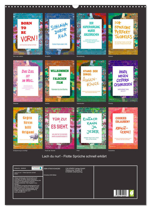 Lach du nur! - Flotte Sprüche schnell erklärt (CALVENDO Wandkalender 2026)