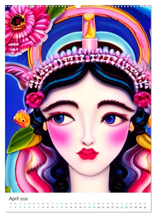 Fantasiewelten - Computerträume aus der KI (CALVENDO Wandkalender 2026)