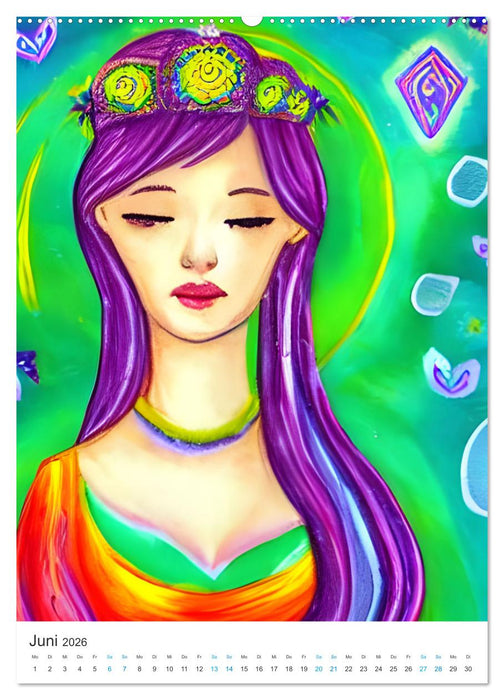 Fantasiewelten - Computerträume aus der KI (CALVENDO Wandkalender 2026)