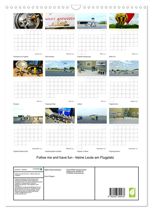Follow me and have fun - kleine Leute am Flugplatz (CALVENDO Wandkalender 2026)