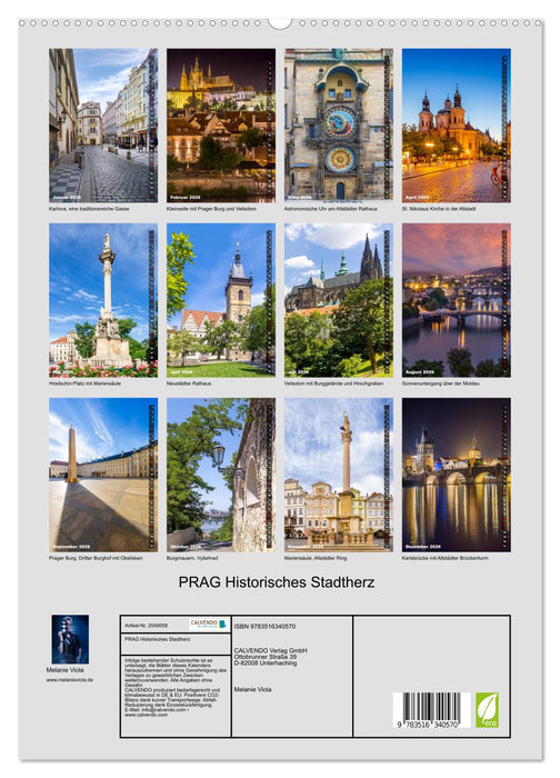 PRAG Historisches Stadtherz (CALVENDO Premium Wandkalender 2026)