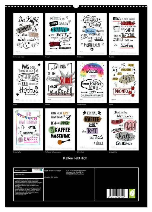 Kaffee liebt dich (CALVENDO Premium Wandkalender 2026)