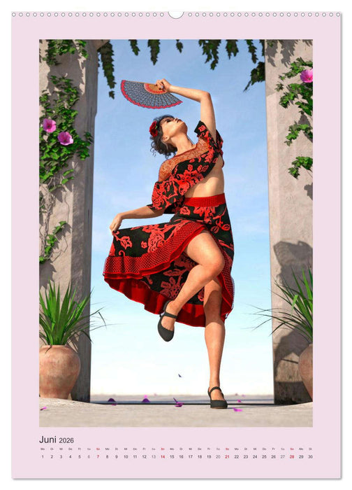 Pin Up Tänzerinnen (CALVENDO Wandkalender 2026)