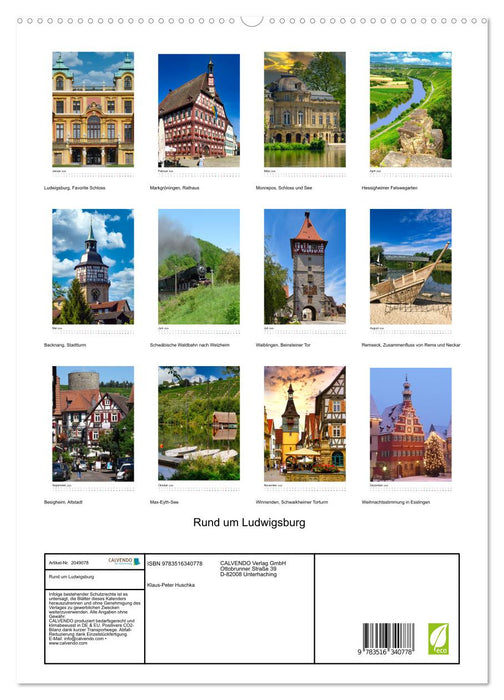 Rund um Ludwigsburg (CALVENDO Premium Wandkalender 2026)