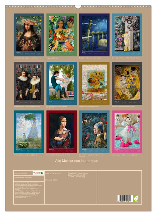 Alte Meister neu interpretiert (CALVENDO Wandkalender 2026)
