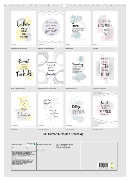 Mit Humor durch den Arbeitstag (CALVENDO Wandkalender 2026)