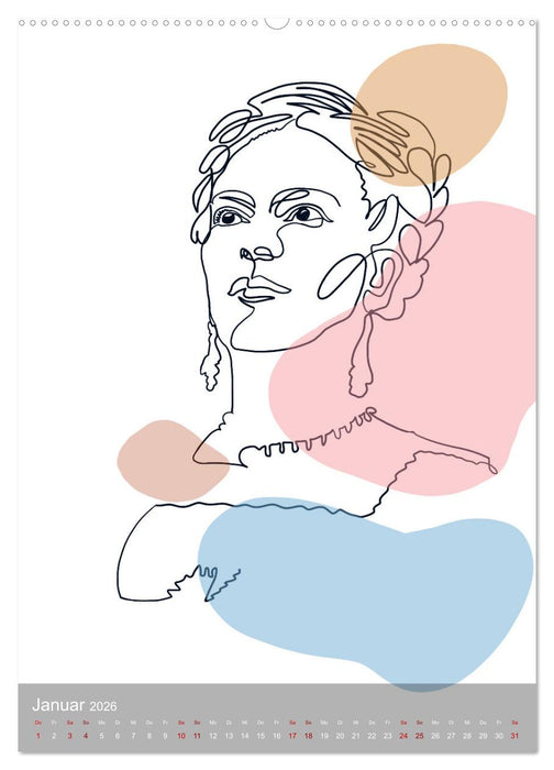 Line-Art Variationen (CALVENDO Wandkalender 2026)