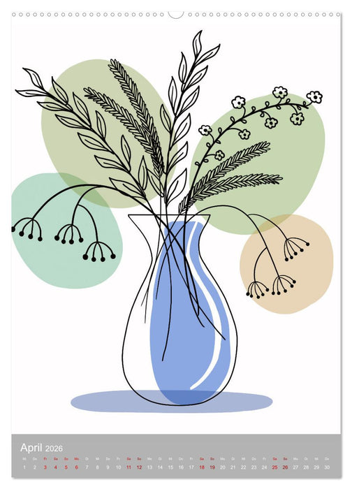 Line-Art Variationen (CALVENDO Wandkalender 2026)