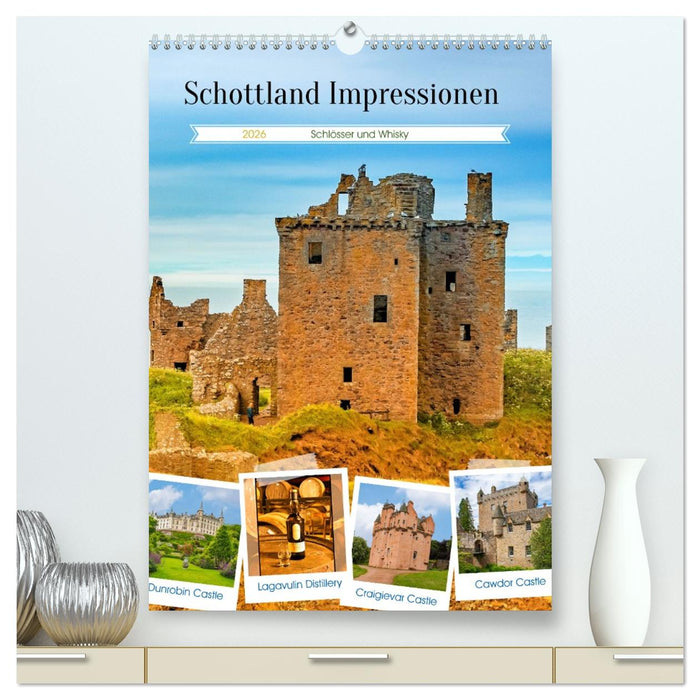 Schottland Impressionen - Schlösser und Whisky (CALVENDO Premium Wandkalender 2026)