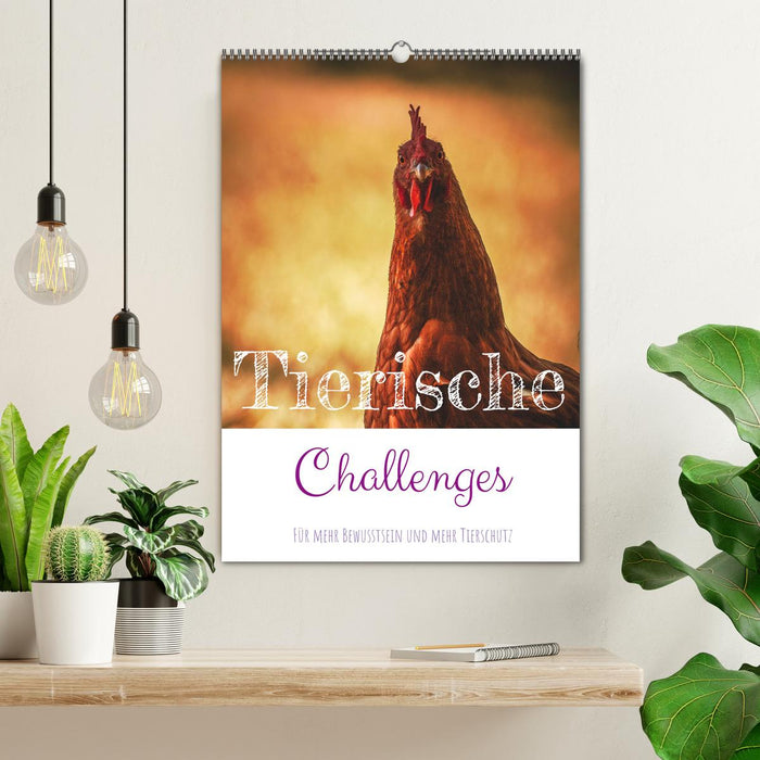Tierische Challenges: Für mehr Bewusstsein und mehr Tierschutz (CALVENDO Wandkalender 2026)
