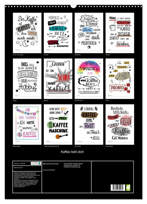 Kaffee liebt dich (CALVENDO Wandkalender 2026)