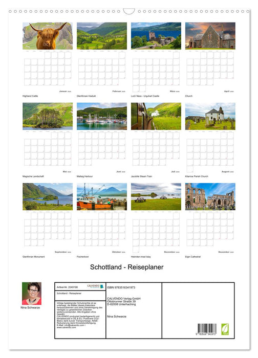 Schottland - Reiseplaner (CALVENDO Wandkalender 2026)
