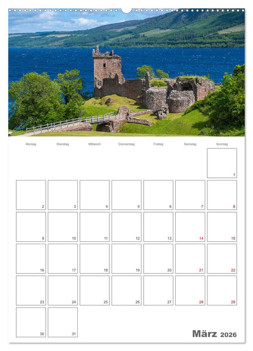 Schottland - Reiseplaner (CALVENDO Wandkalender 2026)