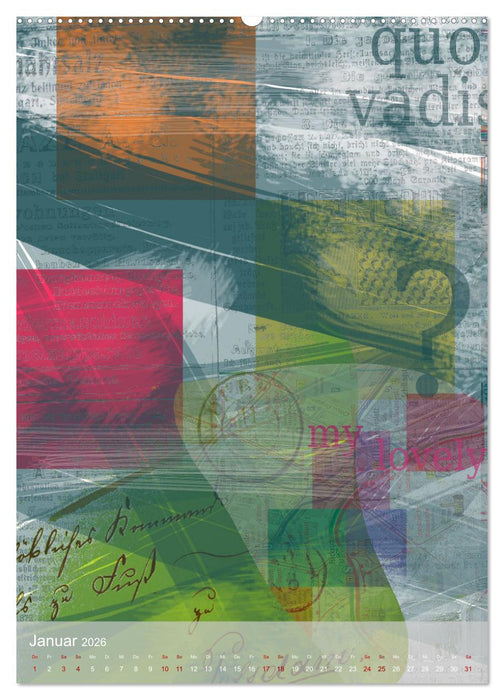 Der Scrapbook-Kalender:Fantasievolle Hintergründe zur kreativen Ausgestaltung (CALVENDO Wandkalender 2026)