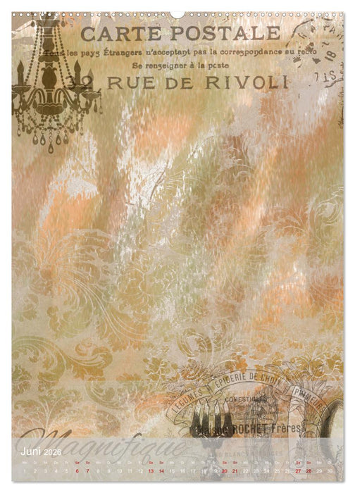 Der Scrapbook-Kalender:Fantasievolle Hintergründe zur kreativen Ausgestaltung (CALVENDO Wandkalender 2026)