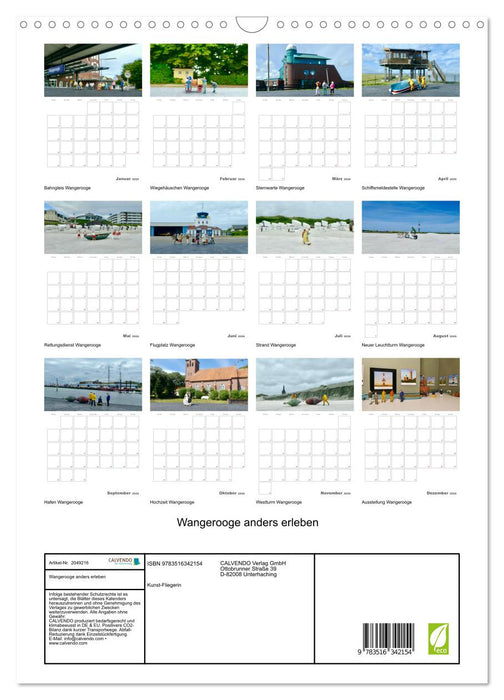 Wangerooge anders erleben (CALVENDO Wandkalender 2026)