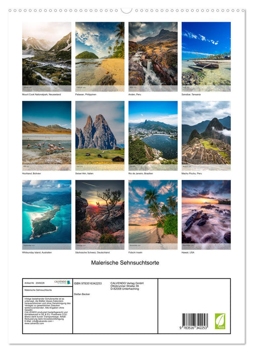 Malerische Sehnsuchtsorte (CALVENDO Premium Wandkalender 2026)