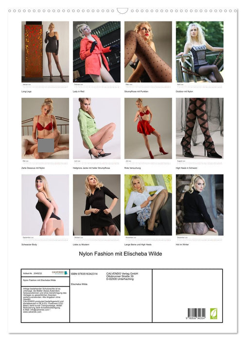 Nylon Fashion mit Elischeba Wilde (CALVENDO Wandkalender 2026)