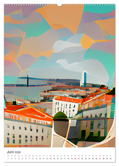Illustrierte Europäische Städte (CALVENDO Premium Wandkalender 2026)