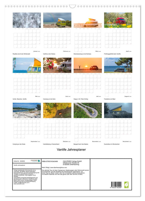 Vanlife Jahresplaner (CALVENDO Wandkalender 2026)