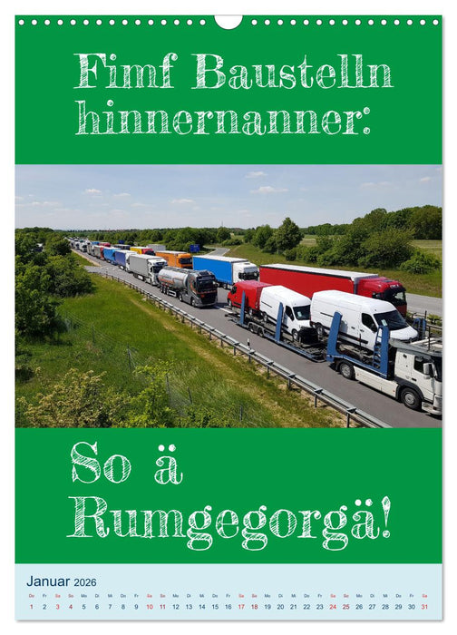 Ningelnäsorum! Mundart und Dialekt Kalender Sachsen (CALVENDO Wandkalender 2026)