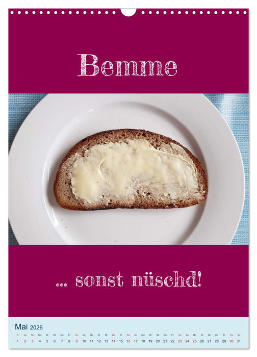 Ningelnäsorum! Mundart und Dialekt Kalender Sachsen (CALVENDO Wandkalender 2026)
