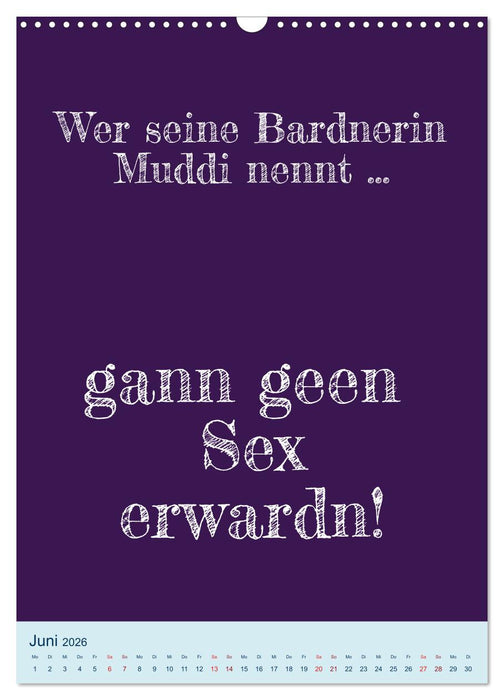 Ningelnäsorum! Mundart und Dialekt Kalender Sachsen (CALVENDO Wandkalender 2026)