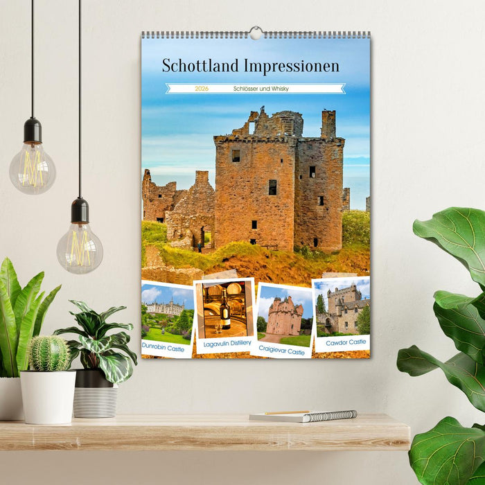 Schottland Impressionen - Schlösser und Whisky (CALVENDO Wandkalender 2026)