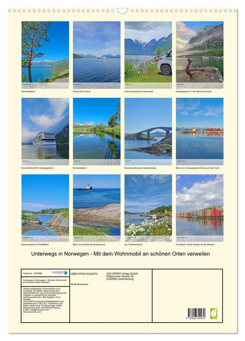 Unterwegs in Norwegen - Mit dem Wohnmobil an schönen Orten verweilen (CALVENDO Wandkalender 2026)