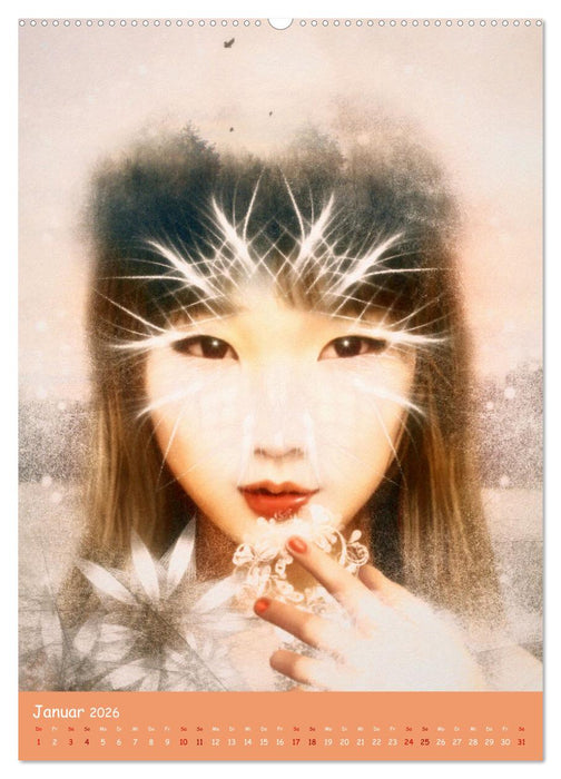 Verträumte Frauen (CALVENDO Premium Wandkalender 2026)