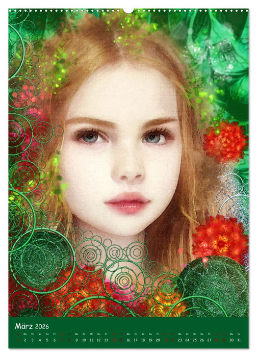 Verträumte Frauen (CALVENDO Premium Wandkalender 2026)