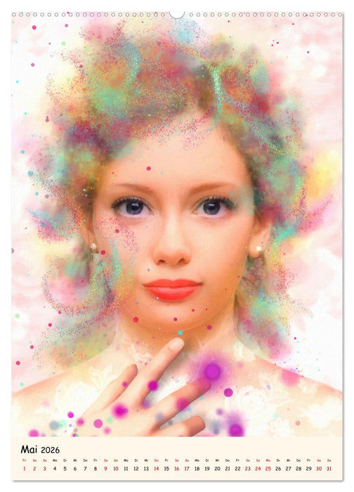 Verträumte Frauen (CALVENDO Premium Wandkalender 2026)