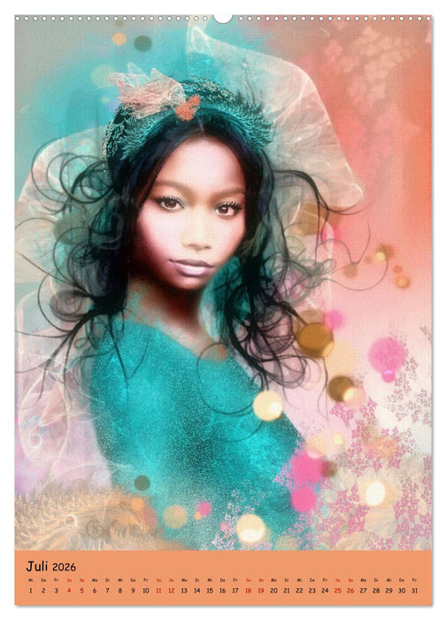 Verträumte Frauen (CALVENDO Premium Wandkalender 2026)