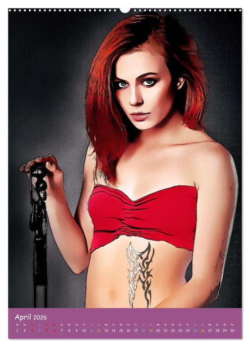 Tattoo Girls - Artwork (CALVENDO Premium Wandkalender 2026)