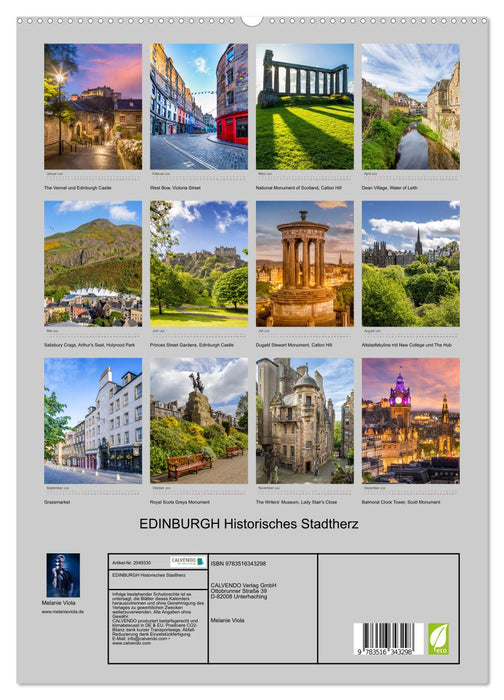 EDINBURGH Historisches Stadtherz (CALVENDO Premium Wandkalender 2026)