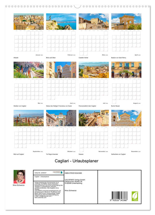 Cagliari - Urlaubsplaner (CALVENDO Premium Wandkalender 2026)