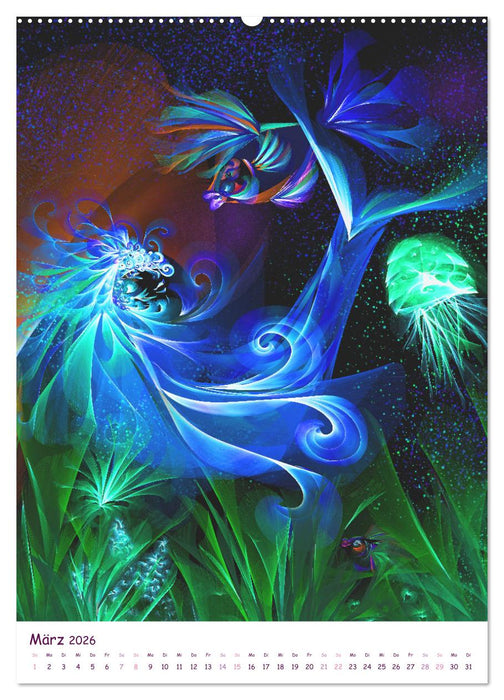 Digitale Traumreise (CALVENDO Premium Wandkalender 2026)