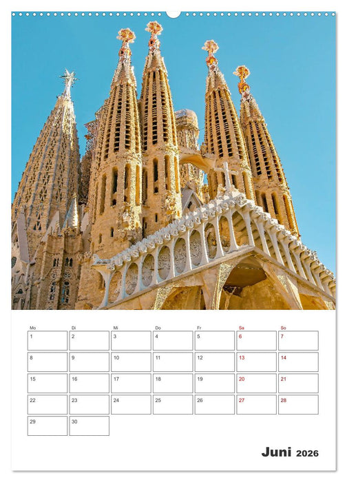 Barcelona - Urlaubsplaner (CALVENDO Premium Wandkalender 2026)