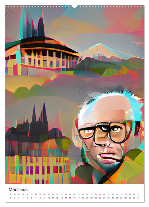 Illustrierte Europäische Städte (CALVENDO Wandkalender 2026)