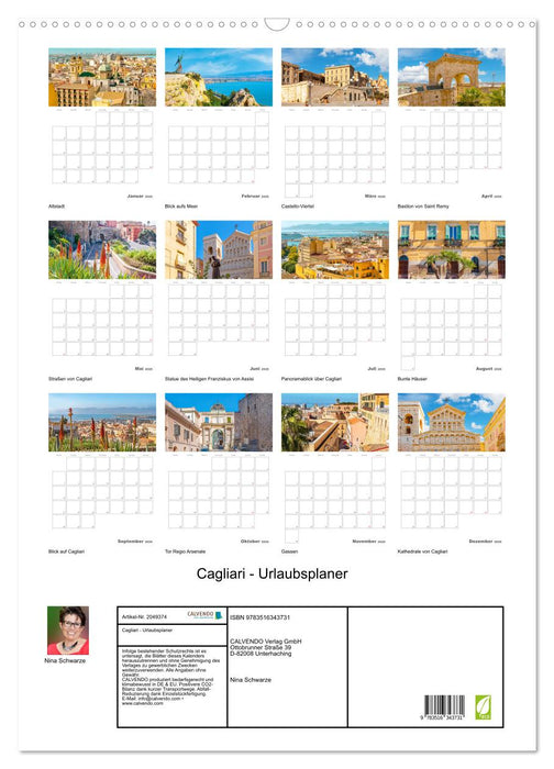 Cagliari - Urlaubsplaner (CALVENDO Wandkalender 2026)