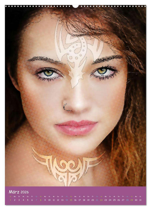 Tattoo Girls - Artwork (CALVENDO Wandkalender 2026)