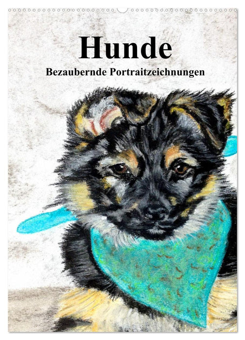 Hunde - Bezaubernde Portraitzeichnungen (CALVENDO Wandkalender 2026)