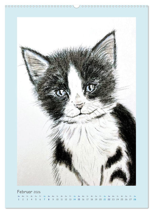 PortraiTierART Samtpfötchen (CALVENDO Wandkalender 2026)