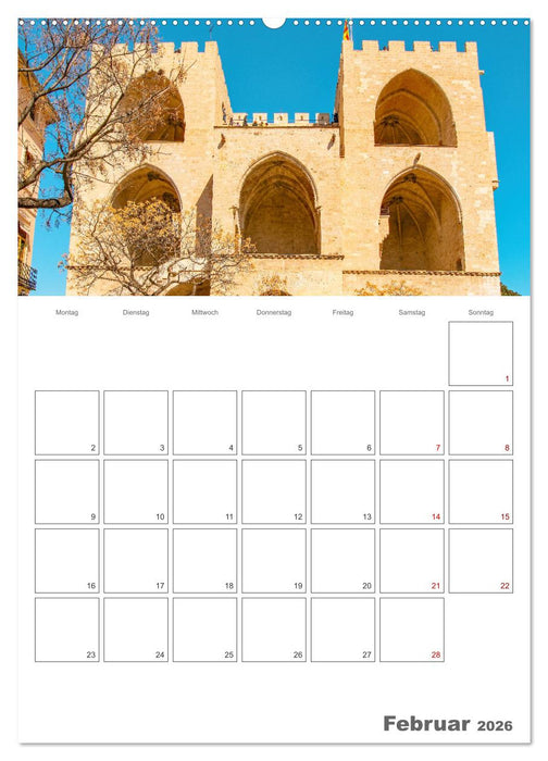 Valencia - Reiseplaner (CALVENDO Premium Wandkalender 2026)