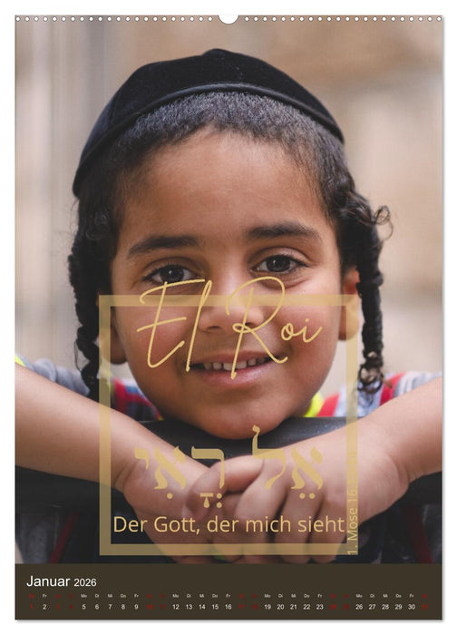 Israel und hebräische Namen Gottes (CALVENDO Wandkalender 2026)