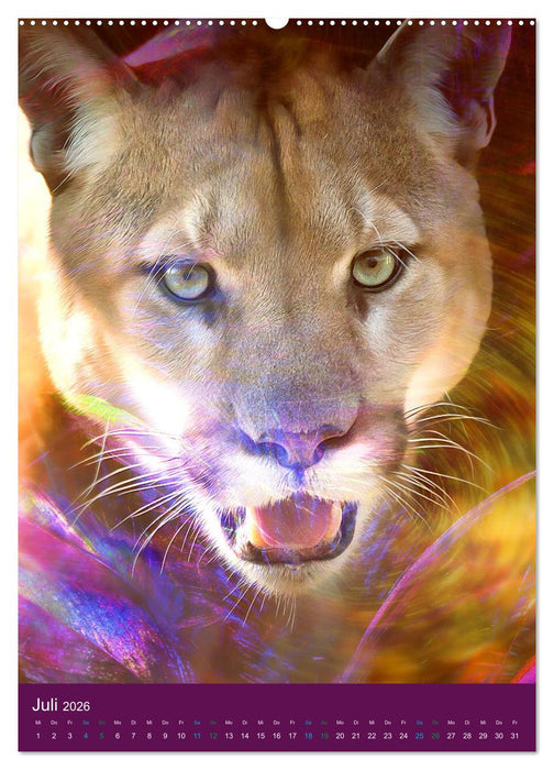 Raubkatzen - Artwork (CALVENDO Premium Wandkalender 2026)