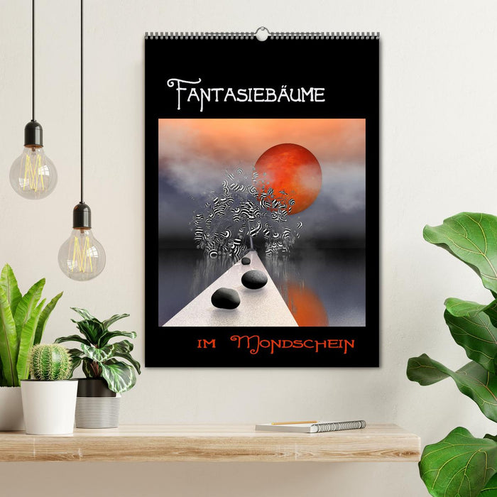 Fantasiebäume im Mondschein (CALVENDO Wandkalender 2026)