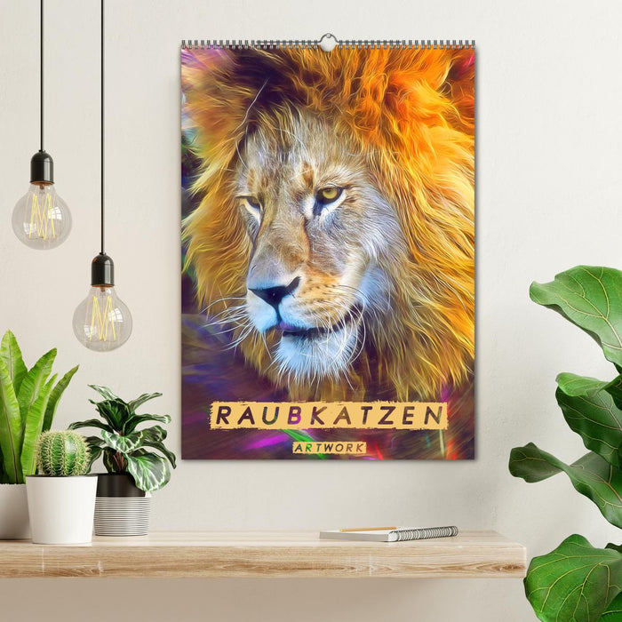 Raubkatzen - Artwork (CALVENDO Wandkalender 2026)