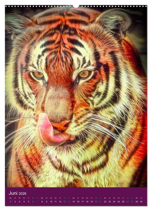 Raubkatzen - Artwork (CALVENDO Wandkalender 2026)