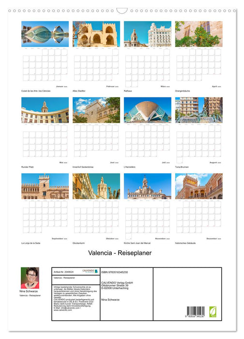 Valencia - Reiseplaner (CALVENDO Wandkalender 2026)